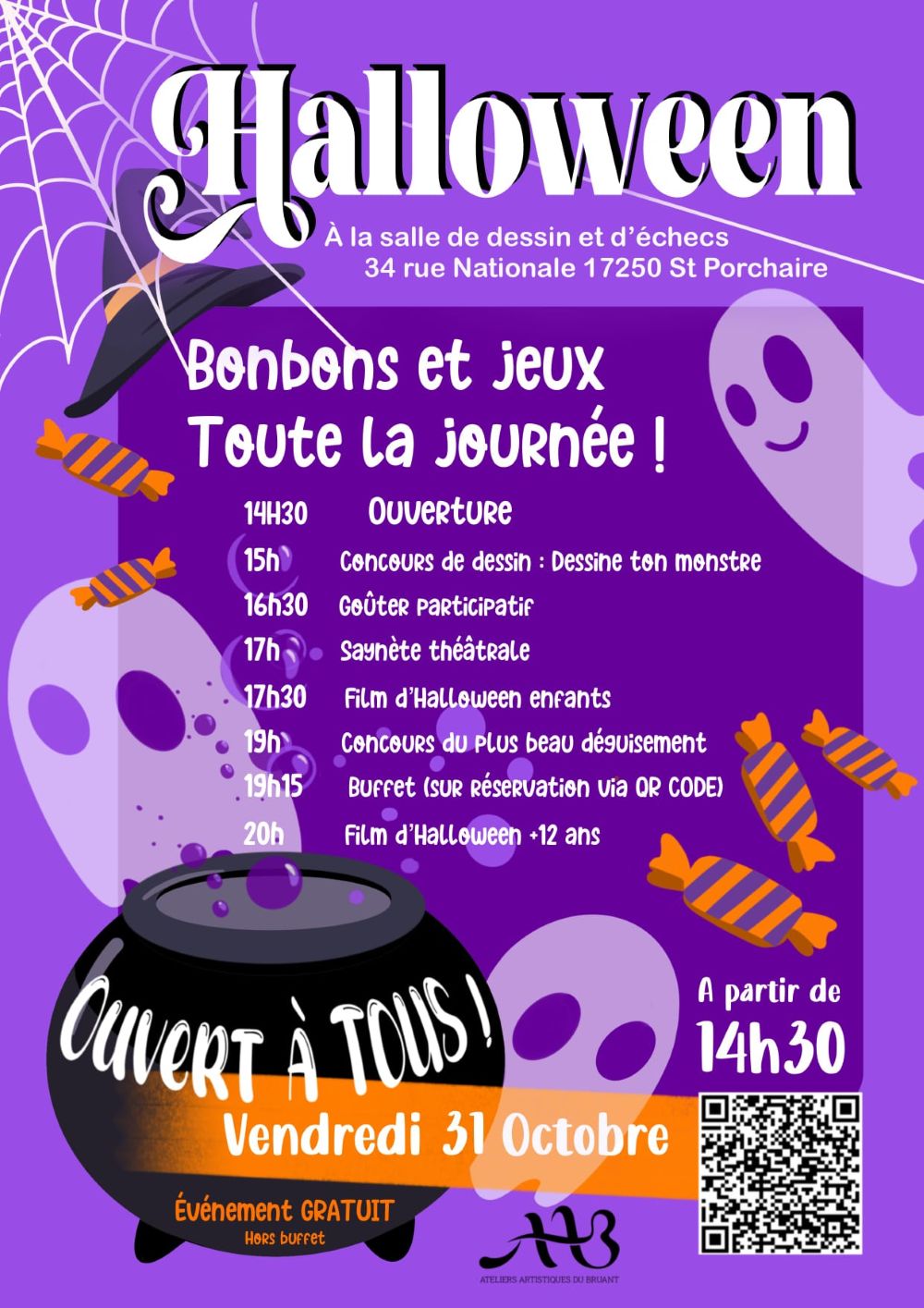 Affiche Halloween le 31/10/2025