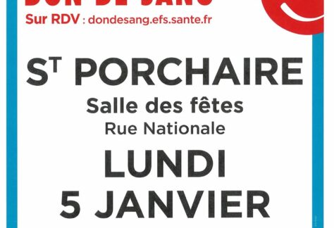 Affiche don du sang le 05/01/2026