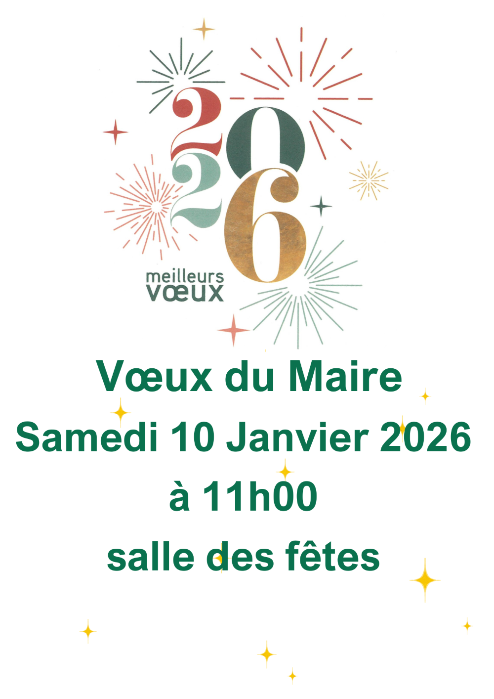 Voeux du Maire samedi 10/01/2026