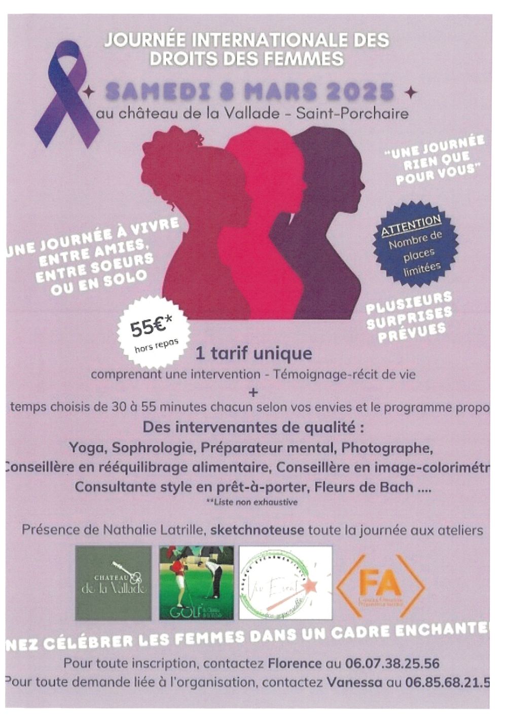 Affiche journée internationale des droits des femmes le 8 mars 2025