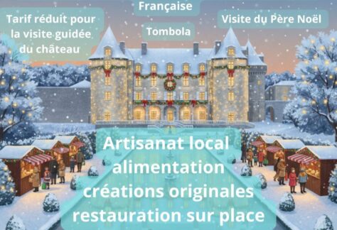 Affiche marché de Noël Château de la Roche courbon